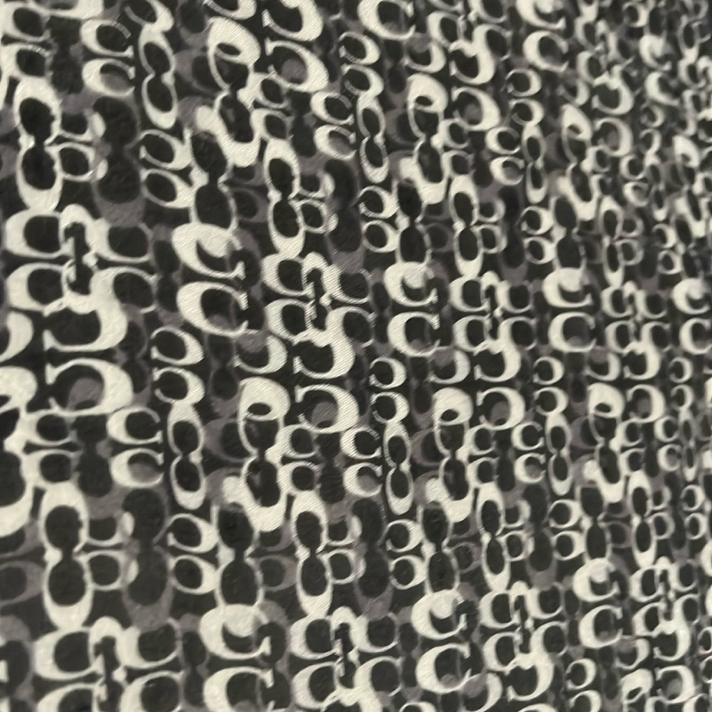 Black and White Signature COACH Scarf